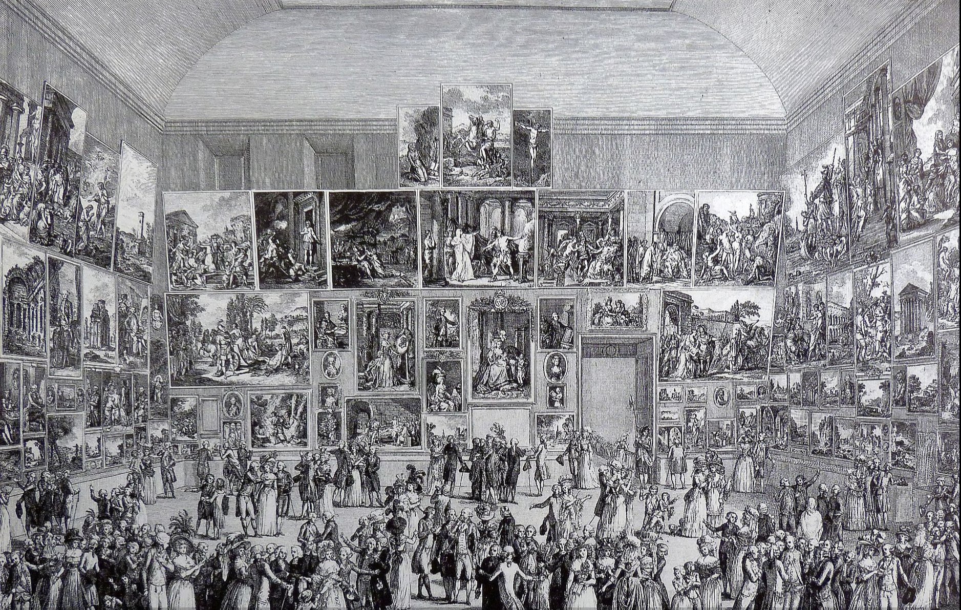   Exposition au Salon de 1787, etching by    Pietro Antonio Martini    published in 