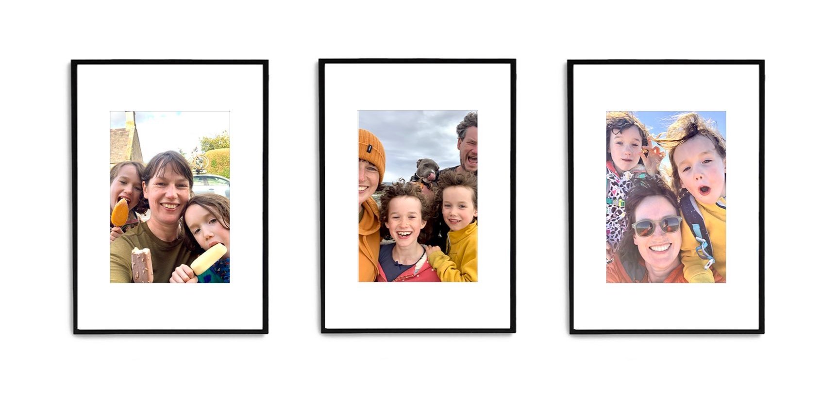   Family selfies over the years can be a theme… you’re always same distance from the camera so it has a super nice cohesion to it. Anything goes - the theme is up to you.   